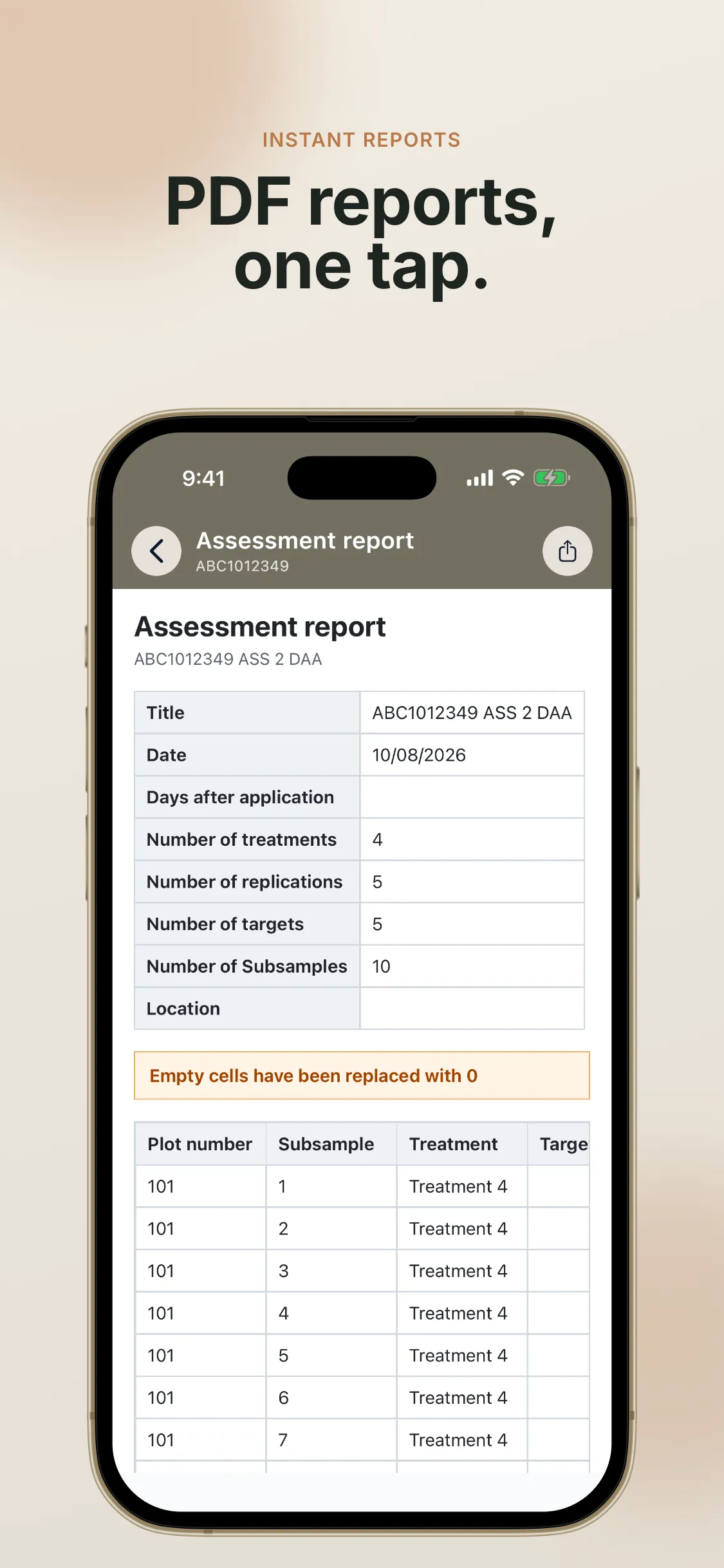 PDF and Excel reports