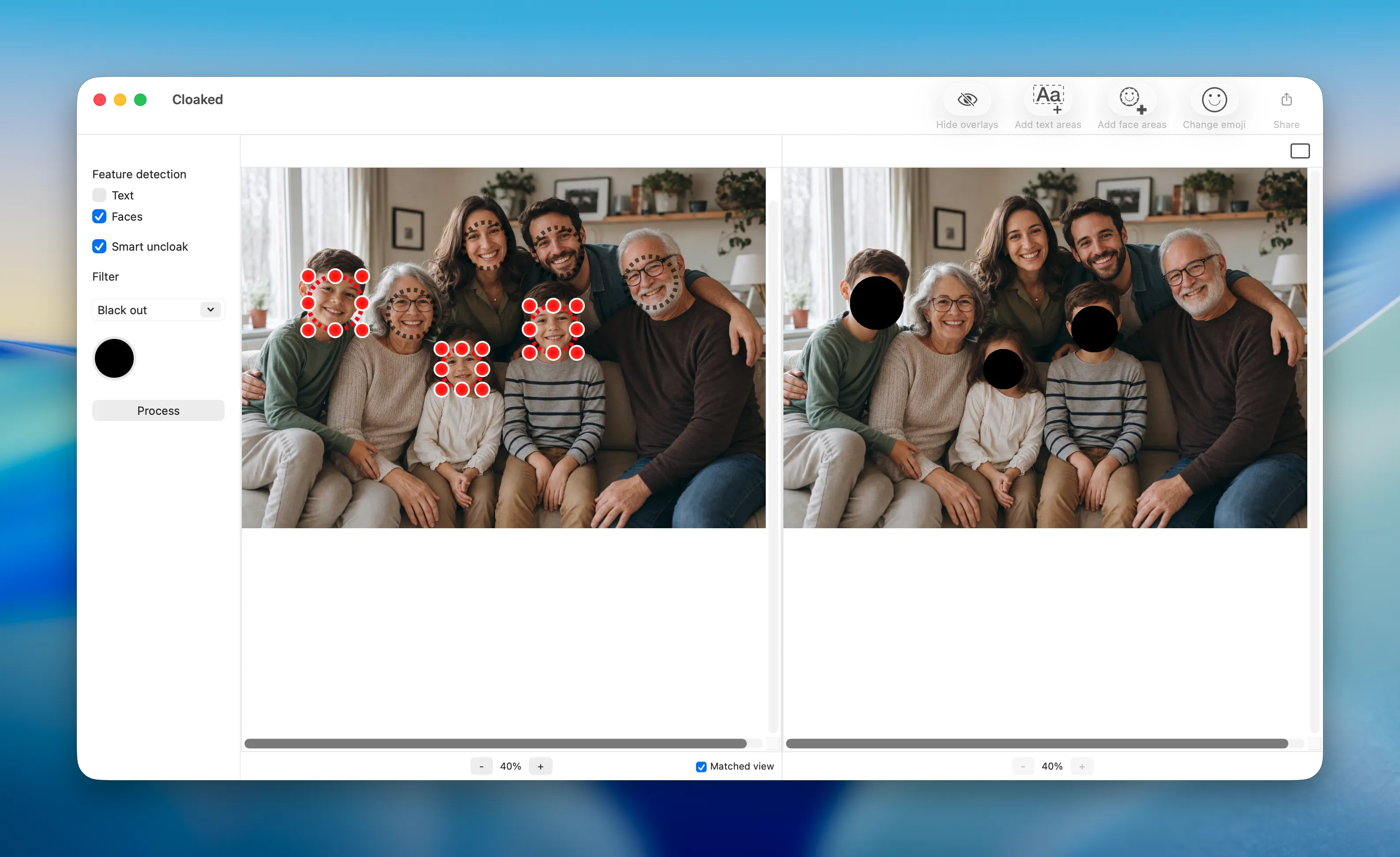 Cloaked Face Detection