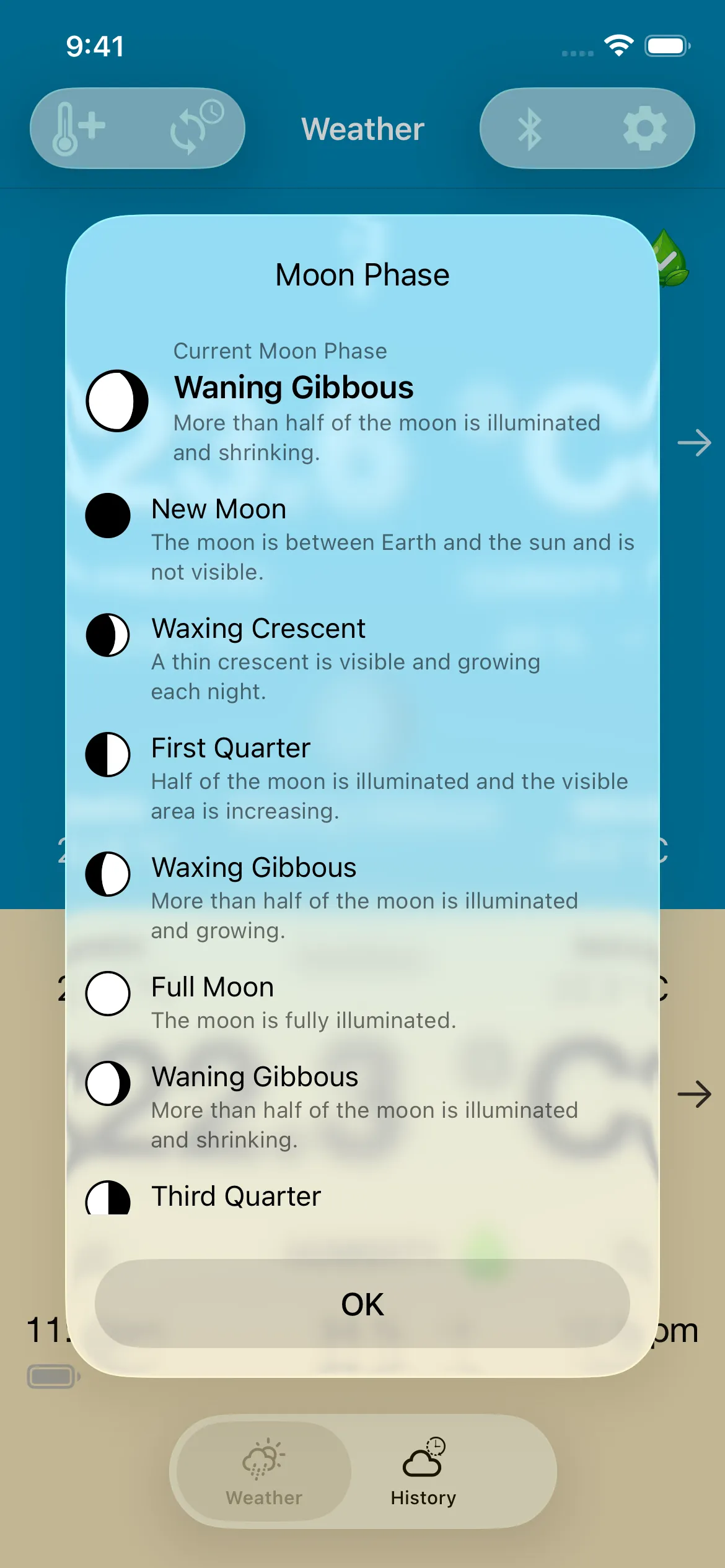 Weather Monitor Moon Phases