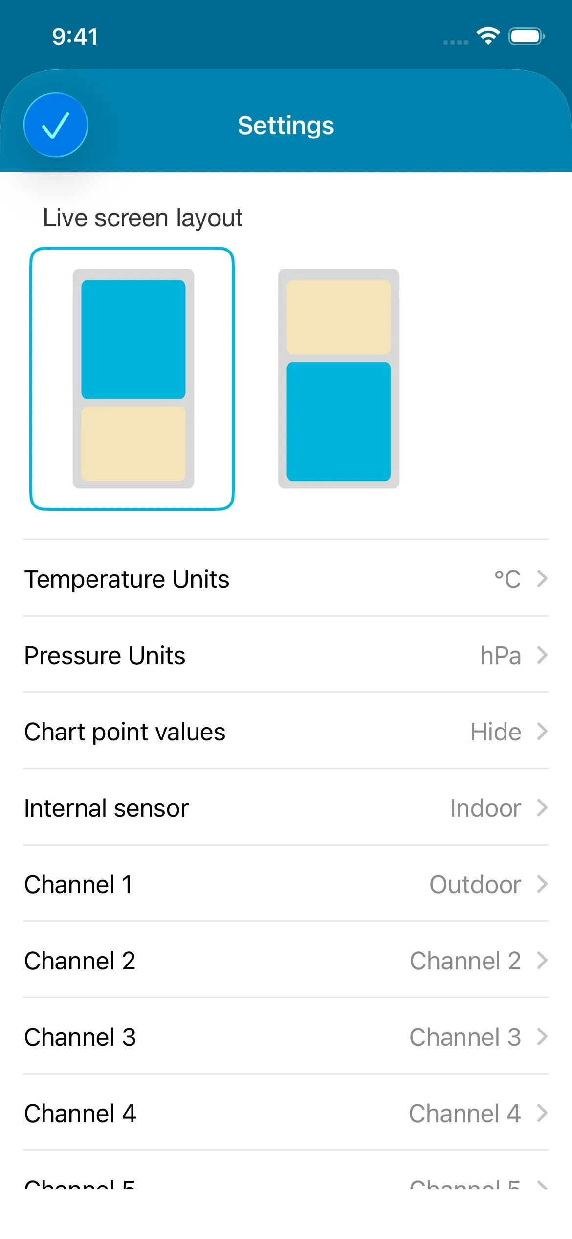 Weather Monitor Settings