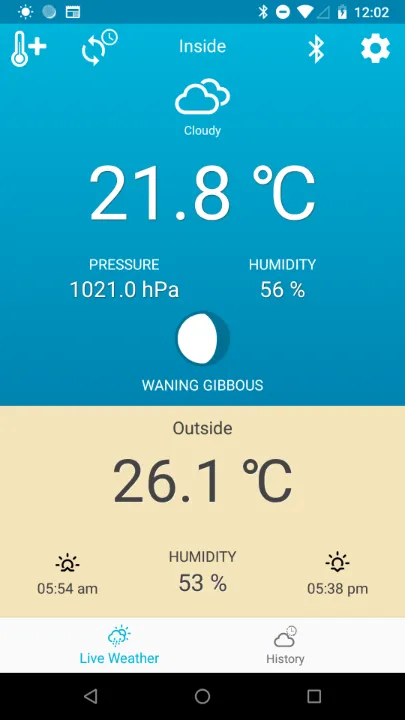 Weather Monitor Live Screen