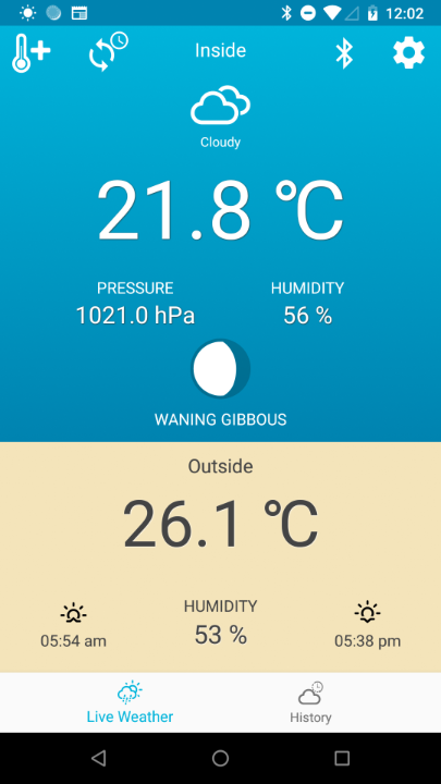 Weather Monitor Live Screen