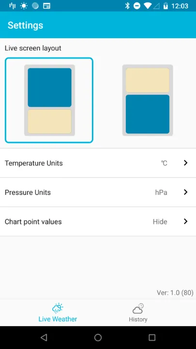 Weather Monitor Settings